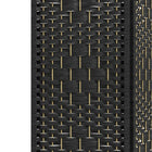 HOMCOM - Séparateur de pièce autoportant à 4 panneaux ondulés en fibre pour bureau à domicile - noir-Matériaux : Papier, Bambou, Bois 
