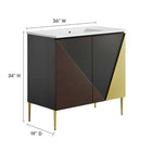 Modway Alchemist 36" Bathroom Vanity - Black-Oak Wood Grain Veneer