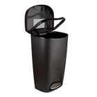 Umbra ââ‚¬â€œ Poubelle à pédale Brim, 50 litres, noir et nickel-Un collet de retenue maintient le sac en place et hors de vue