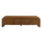 Modway Waterflute 68" Fluted TV Stand - Walnut-Arrives fully assembled