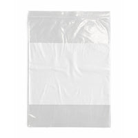 KL Rubber Resealable Polyethylene Bag With White Id Block & Hang Hole - 2 Mil - 12” x 15" - 1000 Pack-Offset lip design with durable zipper for easy opening and secure closure