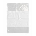 KL Rubber - Sac refermable en polyéthylène avec bloc d’identification blanc et trou de suspension - 2 Mil - 12 x 15 po - paquet de 1000-Lèvre décalée avec fermeture refermable durable pour une ouverture facile et une fermeture sécurisée