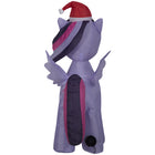 GEMMY Airblown Inflatable Christmas My Little Pony Twilight Sparkle with Santa Hat-Deflates for easy storage