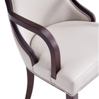 Manhattan Comfort Grand 22.5" Traditional Faux Leather Upholstered Dining Armchair - Light Grey-30 Day Limited Manufacturer's Warranty