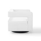 Modway - Booth Performance Velvet Fauteuil pivotant en velours de performance - Blanc-Base pivotante à 360 degrés