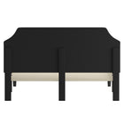 Flash Furniture - Lit plateforme Brighton très grand touffeté en tissu noir-Rembourrage en tissu noir