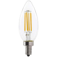 Northern Stars LED Light Bulb LE-4B10/860 6000K 120V 4W E12 400 to 40W - clear - 2 Pack-Clear