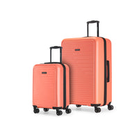 Swiss Mobility CPH 2-Piece Hardside Luggage Set - Coral-Double 360-degree spinner wheels for smooth & quiet rolling