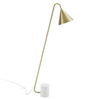 Modway - Ayla Base en marbre Lampe sur pied, Laiton en satin-Nécessite 1 ampoule E26 de 40W Max (non incluse)