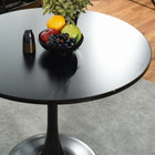 Homy Casa 31.5"W Round  Office Desk - Black-Perfect for workstations, training rooms, or meeting spaces