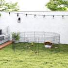PawHut - parc d’exercice pour animaux en métal pliable 24 po H, 12 panneaux, pour chien ou chiot, jardin-Le parc d'exercice offre un espace fermé pour vos chiens, lapins ou autres animaux de compagnie 