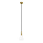Modway Beacon 1-Light Pendant Light - Clear/Satin Brass-Height-Adjustable Cable