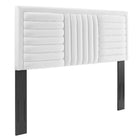 Modway Believe Channel Tufted Performance Velvet Full/Queen Headboard - White-Channel Tufted Full/Queen Headboard