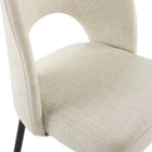 Modway Rouse Upholstered Fabric Dining Side Chair - Black/Beige-9