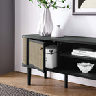 Modway Miramar 60" Wood TV Stand - Black-Cable Management Hole