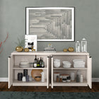 Hudson&Canal Mansfield 68"W Buffet Table - Alder White-Product Dimensions: 15.5" L x 68" W x 29" H