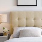 Modway Emily Upholstered Fabric Queen Headboard - Beige-Soft polyester upholstering