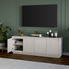 Hudson&Canal Presque TV Stand for TV's up to 75" - Alder White-Product Dimensions: 15.75" L x 68" W x 24" H