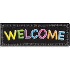 Ashley Productions The Original Fun Mat Mat Runner - 15.5" x 47" - Welcome Chalk Loops-Measurements and Design: The Welcome Chalk Loops Mat Runner measures 15.5" x 47".