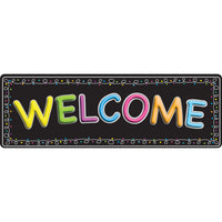 Ashley Productions The Original Fun Mat Mat Runner - 15.5" x 47" - Welcome Chalk Loops-Measurements and Design: The Welcome Chalk Loops Mat Runner measures 15.5" x 47".