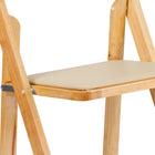 Flash Furniture – Chaise pliante en bois série HERCULES avec siège en vinyle rembourré, fini naturel (XF2903NATURAL)-6