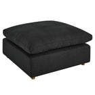 Modway Commix Down Filled Overstuffed Ottoman - Black-Contemporary Modern Ottoman