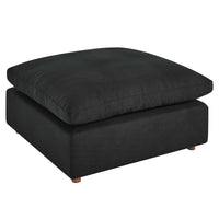 Modway Commix Down Filled Overstuffed Ottoman - Black-Contemporary Modern Ottoman