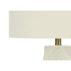 Monarch Specialties 29" H Contemporary Table Lamp - White Ceramic / Ivory / Cream Shade-Minor assembly is required with illustrated instructions included. confidently designed using durable materials, this lamp is backed with 2-year limited warranty against manufacturer's defects for your satisfaction