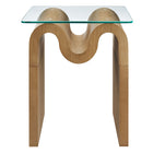 Modway - Ondine Plateau en verre Table d’appoint - Naturel-Assemblée requise
