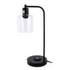 Sully - Lampe de bureau en verre -Ampoule à incandescence E26 Max 40 W ou ampoule LED A19 Max 9 W (ampoule non incluse)