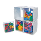 Deflecto Tilt Bin Interlocking Storage Organizer - White - 4 Pack-8