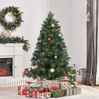 HOMCOM 6' Artificial Christmas Tree with Realistic Branch Tips Green-Suitable for use in homes, offices, or shopping centers 