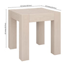 Hudson&Canal Langston 22"W Square Side Table - Alder White-8