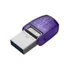 Kingston DataTraveler microDuo 3C USB Type-C and Type-A Flash Drive - 256GB -Dual connectors accommodate USB Type-C and Type-A ports
