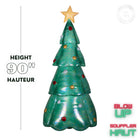 GEMMY Airblown Inflatable Green Iridescent Christmas Tree - 90"-For indoor and outdoor use