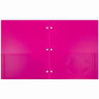 JAM Paper - Dossiers scolaires à 3 trous et à deux pochettes en plastique robuste - rose fuchsia - Paquet de 6-Taille : 9,5 x 11,625 pouces | S'adapte facilement aux documents de 8,5" x 11"