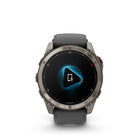 Garmin - Montre connectée GPS multisports fēnix 8 Pro - 51 mm - Titane avec bracelet en silicone graphite/noir-ÉCONOMISEZ DE L'ÉNERGIE AVEC LTE-M - le fēnix 8 Pro se connecte au réseau LTE-M, qui est conçu pour consommer moins d'énergie que les communications LTE standard, minimisant ainsi l'épuisement de la batterie de votre montre pour prolonger et renforcer vos aventures.