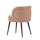 Manhattan Comfort - Chaise de salle à manger moderne Kaya 58 cm en velours capitonné - Nude-Testé pour usage commercial avec une capacité de charge de 150 kg