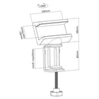 Intekview Swivel Clamp-On Power Bar Desk Mount - 2 Pack-7