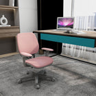 Vinsetto - Petite chaise de bureau en maille avec roulettes - rose-Dossier en maille favorisant la circulation de l’air pour rester au frais