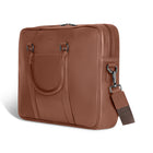 Champs Onyx Leather Slim Briefcase - Brown-Made of Genuine Cowhide Leather