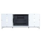 Manhattan Comfort Brighton 60" Modern Fireplace - Black and White - Set of 2-Warning: Do Not Touch Hot Surface. Keep Electrical Cords, drapery, furnishings, and Other Combustibles At Least 3 Feet Away From the Front of the Heater, and Away From the Side and Rear. UL. Certified. FCC Certified