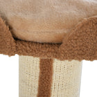 PawHut - Arbre à chat avec tapis en sisal, poteau à griffer, coussin de lit, marron-Couleur : Marron 
