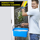 Gritt Commercial Pro Window Cleaning Kit - 14" Squeegee and Washer - 20" Pole Handle - 3 Gallon Bucket - 2 Pack-Effortlessly swap blades using the convenient quick-release flap