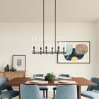 Modway Skylark 6-Light Chandelier - Clear/Black-Ceiling Canopy With Swivel Adaptor