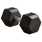 Soozier - Haltères Hexagonaux En Caoutchouc 35 Lbs, Poids Pour Entraînement De Fitness - Noir-Aide à exercer vos bras, épaules, dos et renforce également vos muscles