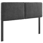 Modway Lindee Boucle Fabric King Headboard - Slate-Pillow Style Headboard