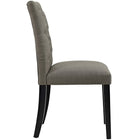 Modway Duchess Fabric Dining Chair - Granite - 4 Pack-Solid Rubberwood Legs