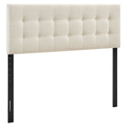 Modway - Emily Tissu tapis Tête de lit King Size, Écru-Tissu de type lin haut de gamme