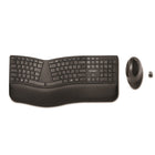 Kensington Pro Fit Ergo Wireless Keyboard and Mouse - Black-Split and sloped keyboard with adjustable reverse tilt positions hands, wrists, and forearms for comfort and neutral alignment